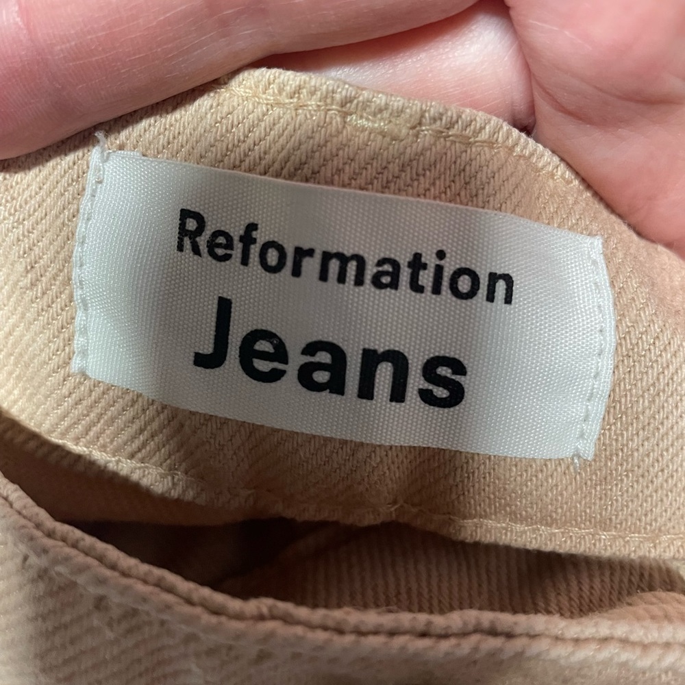 Reformation Blush Pink Wide-Leg Jeans - Picture 5 of 6